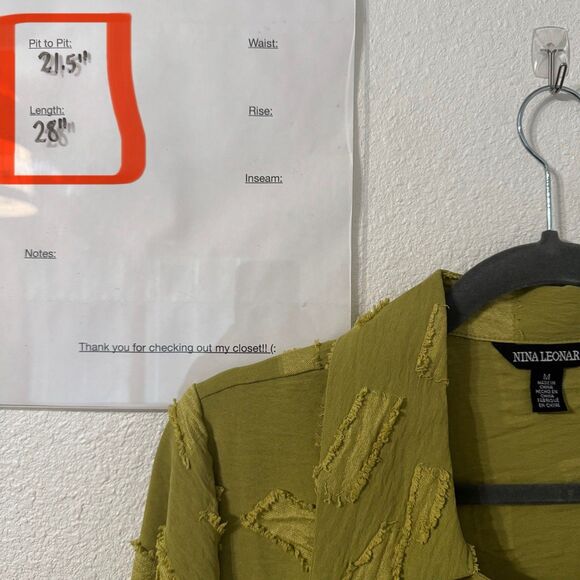 Nina Leonard Textured Wave Tab Sleeve Tunic Medium Earthy Core Goblin Lagenlook - Picture 6 of 6